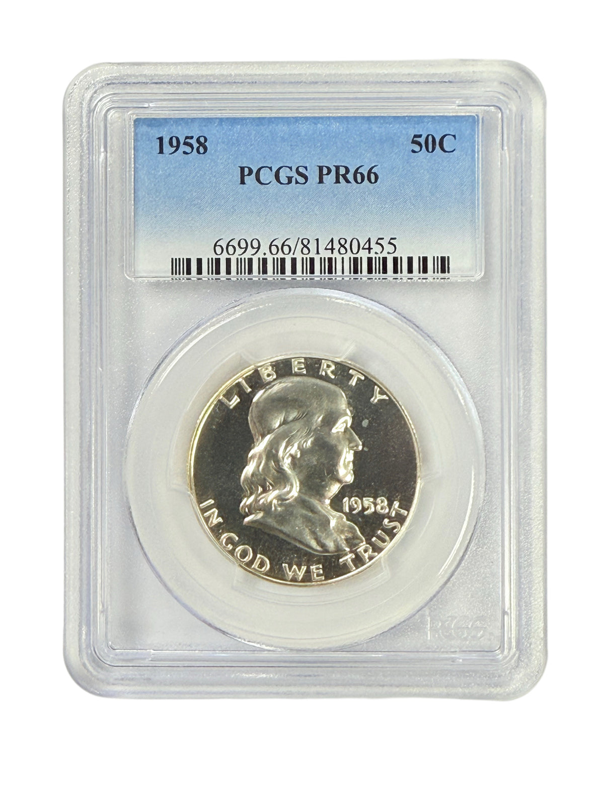 1958 Franklin Half Dollar PCGS PR66