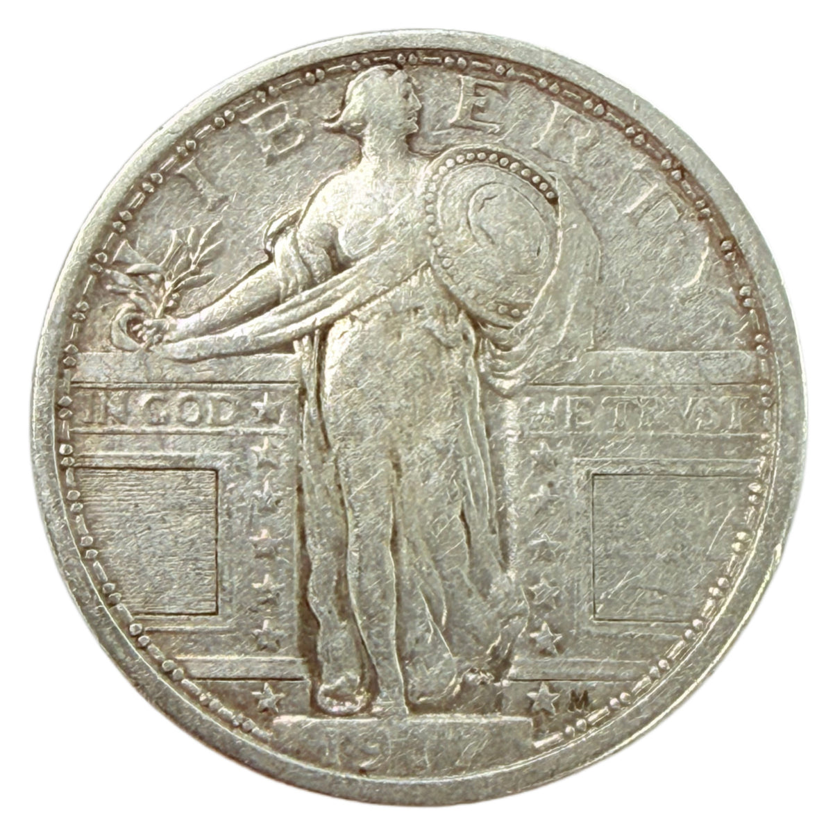 1917 Type 1 Standing Liberty Quarter (XF Details)