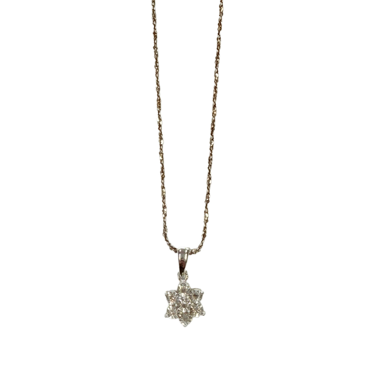 Silver & Diamond Star Necklace