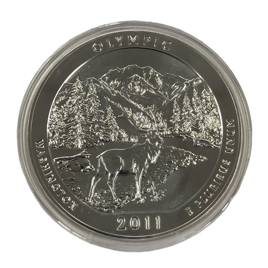 2011 America the Beautiful Olympic National Park 5 oz Silver Quarter