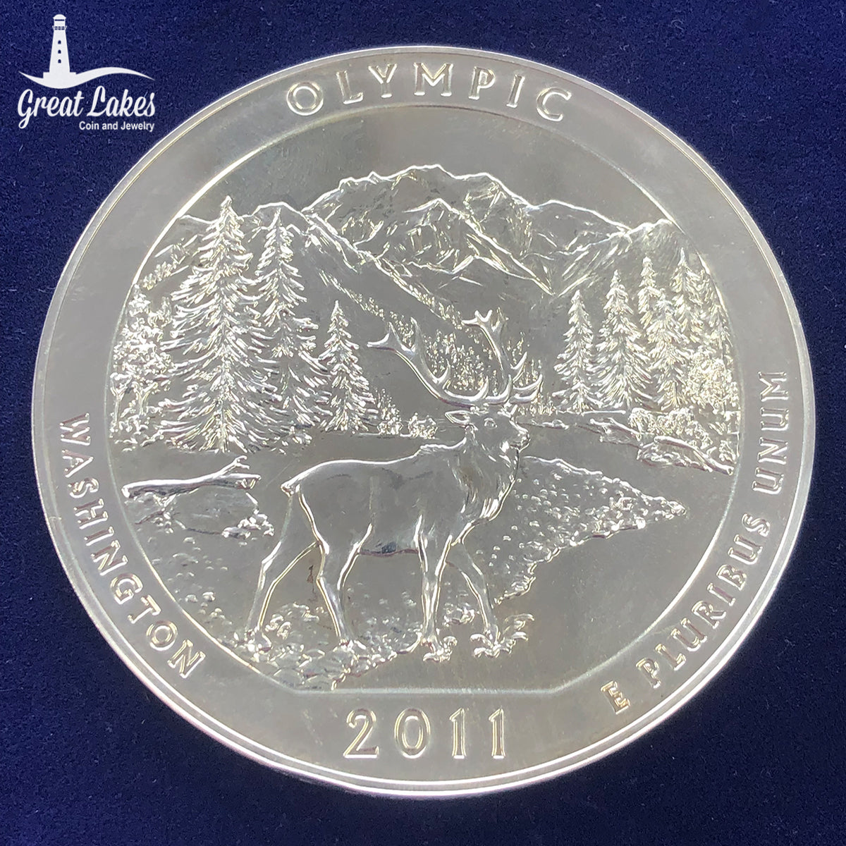 2011 America the Beautiful Olympic National Park 5 oz Silver Quarter