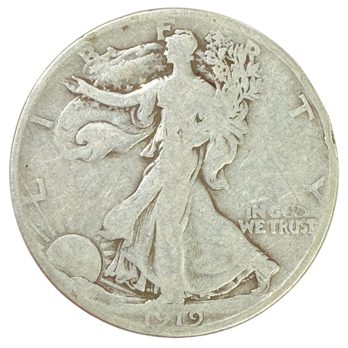 1919-D Walking Liberty Half Dollar (G Details)