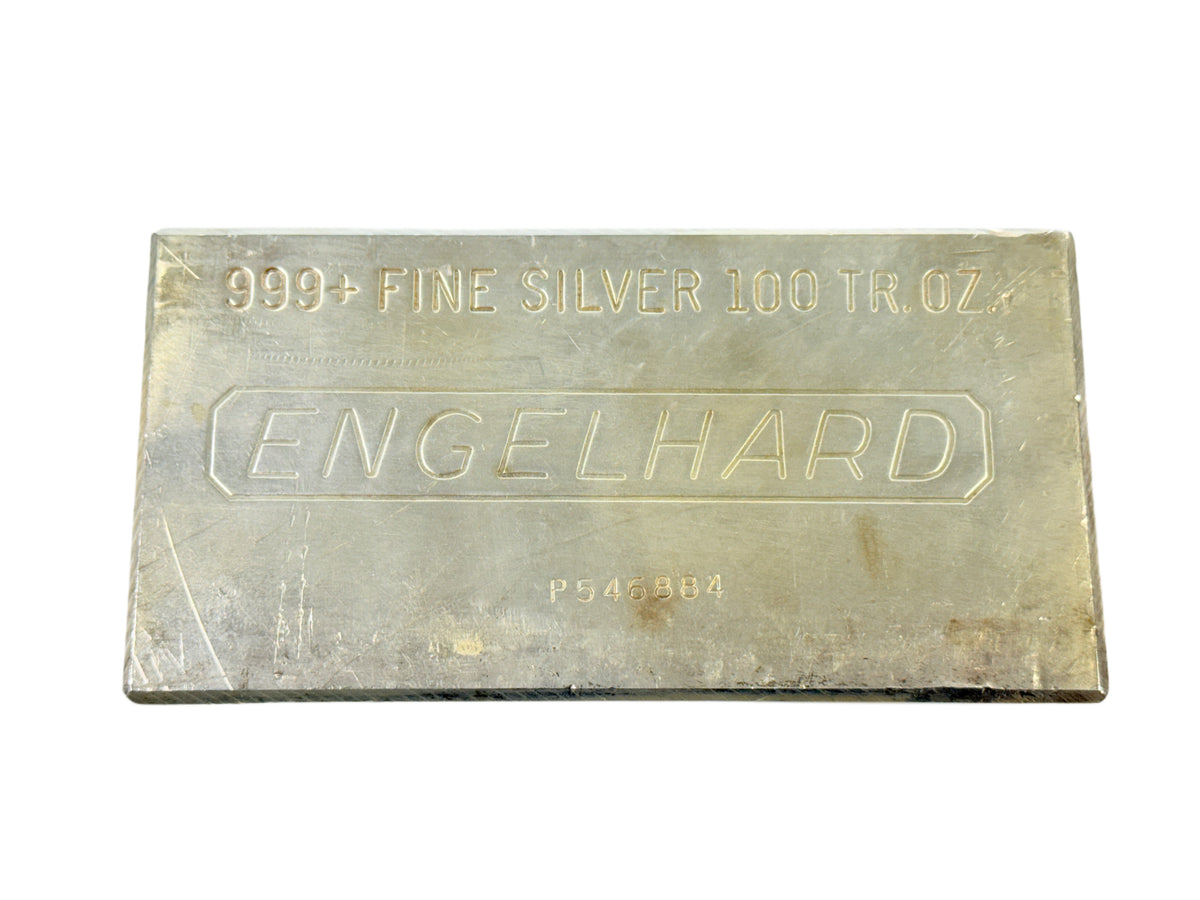 Engelhard 100 oz Silver Bar