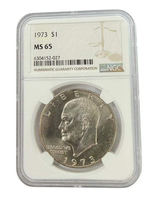 1973 Eisenhower Dollar NGC MS65