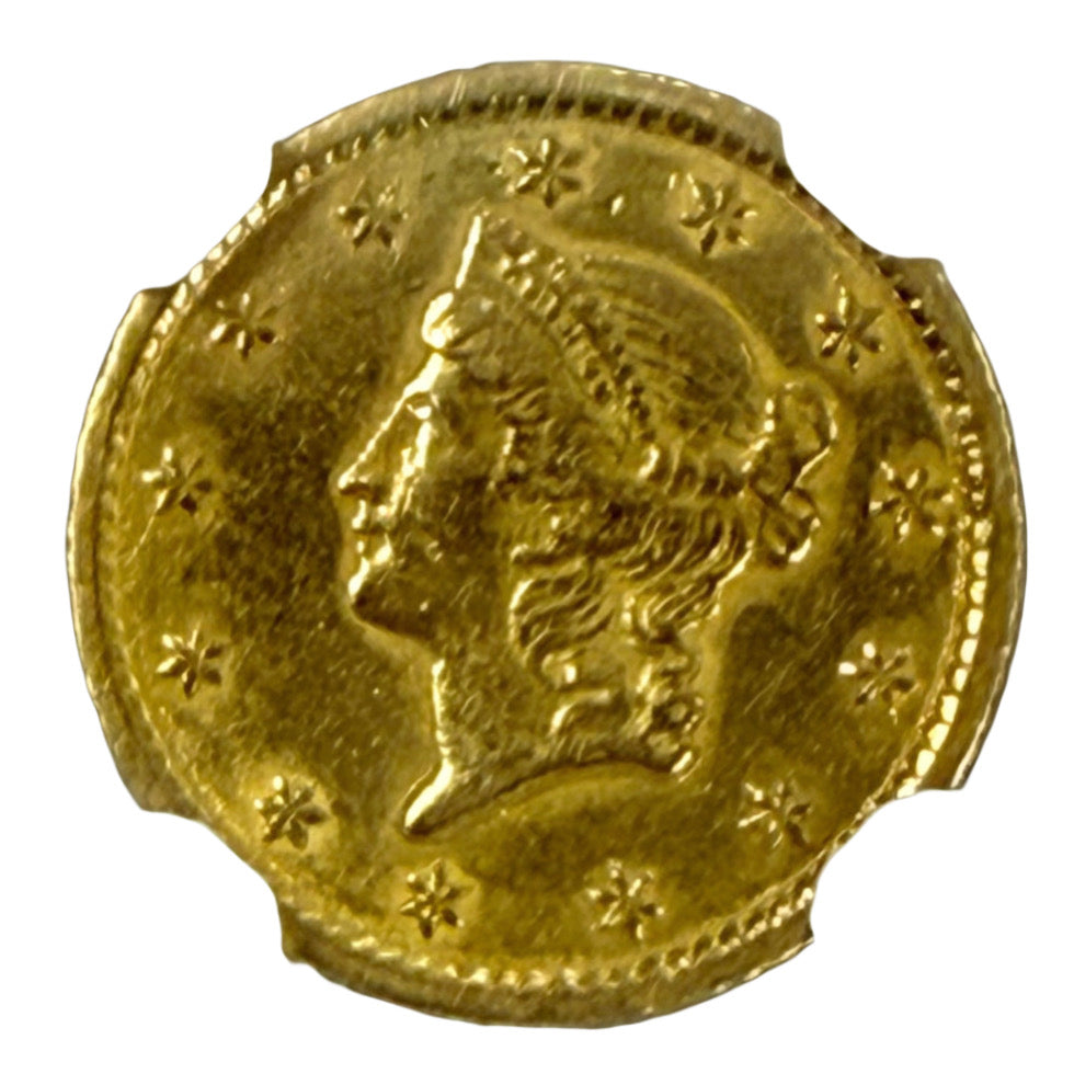 1853-O $1 Liberty Head Gold Dollar NGC AU Details