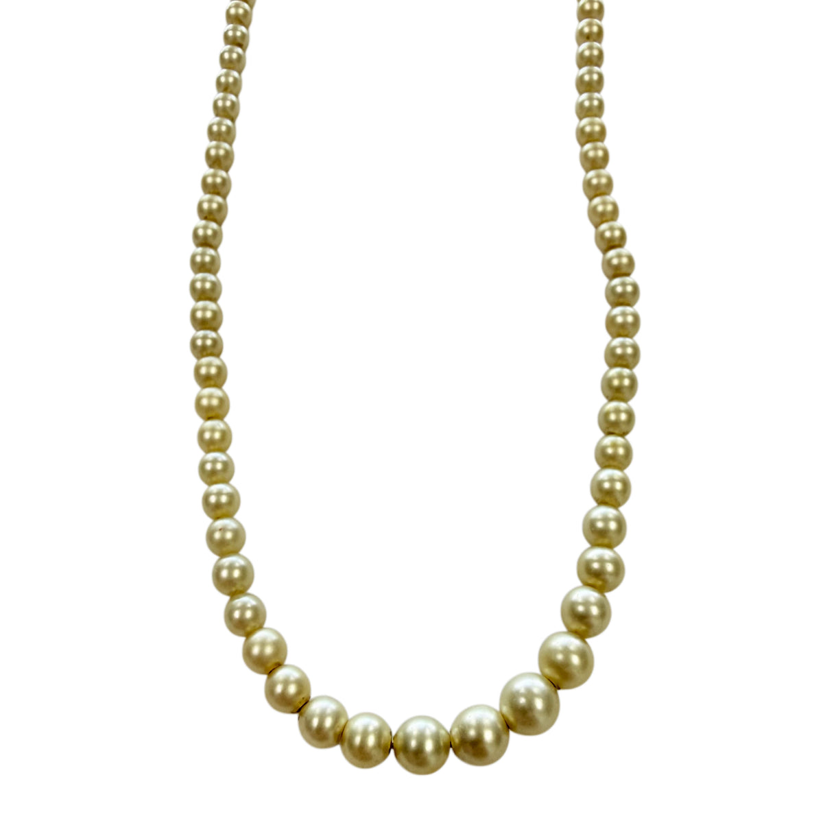 10k Gold & Faux Pearl Necklace