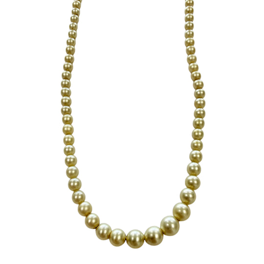 10k Gold & Faux Pearl Necklace