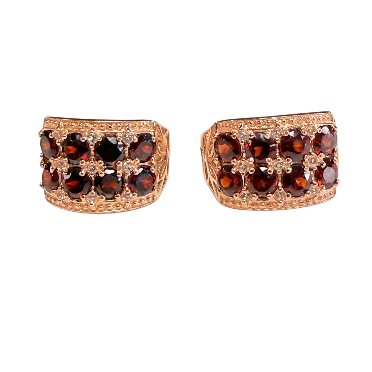 Rose Gold Plated Cubic Zirconia Earrings