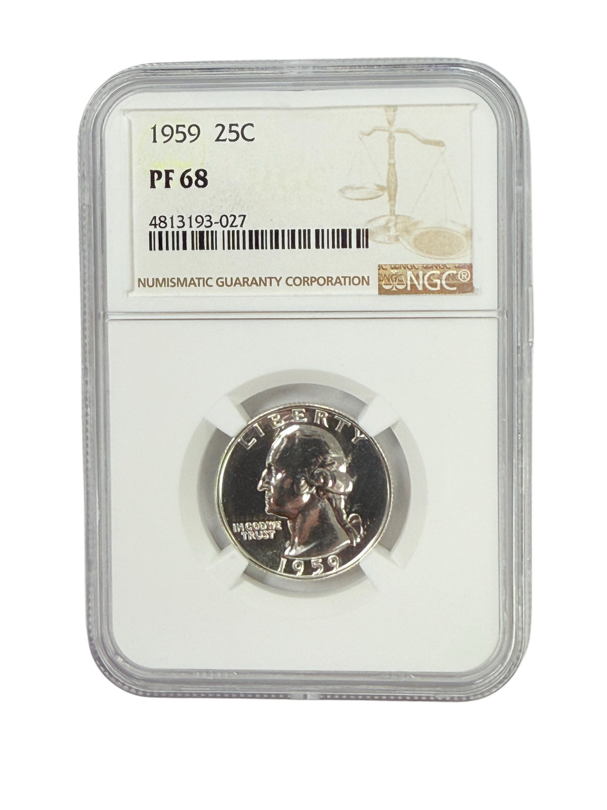 1959 Washington Quarter NGC PF68