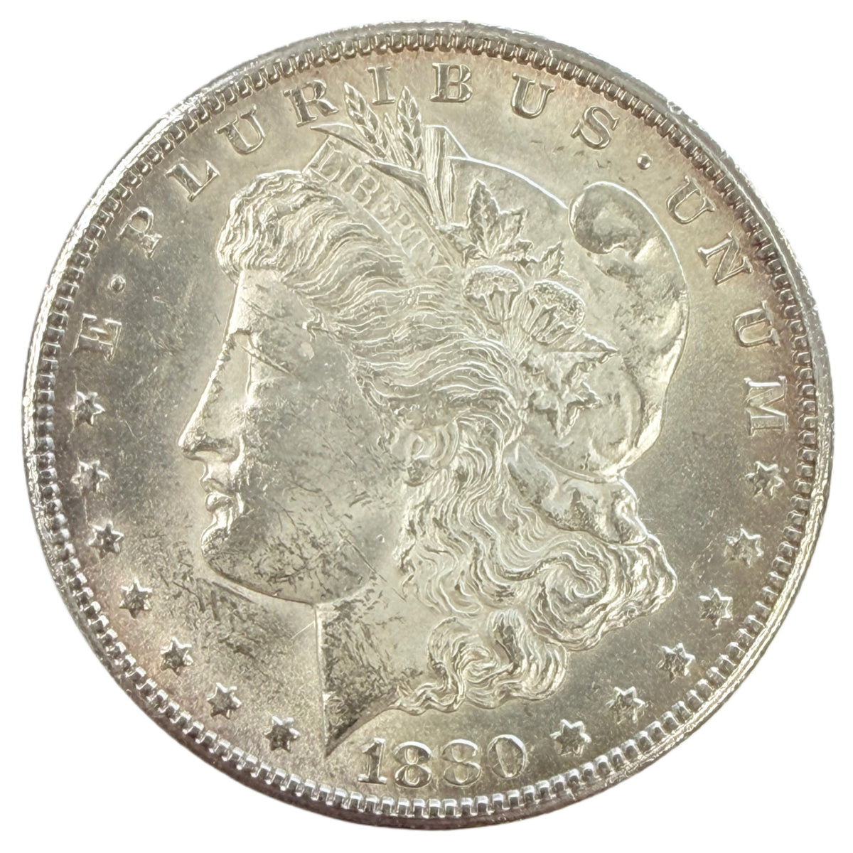 1880-CC Morgan Silver Dollar (Uncirculated Details)