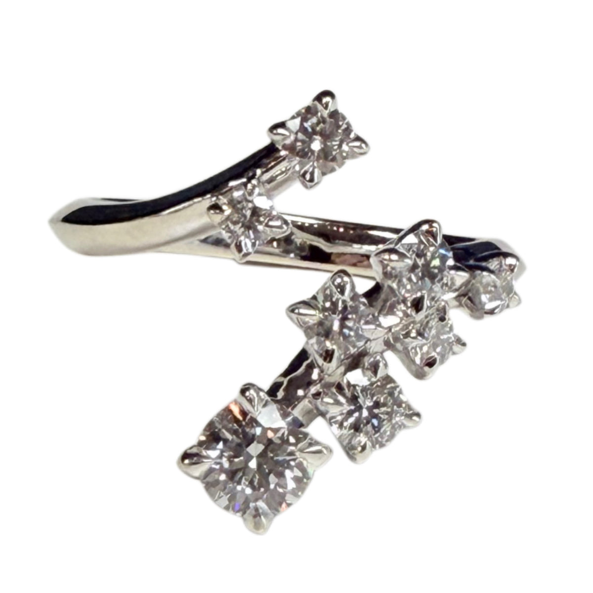 14k White Gold Diamond Fashion Ring