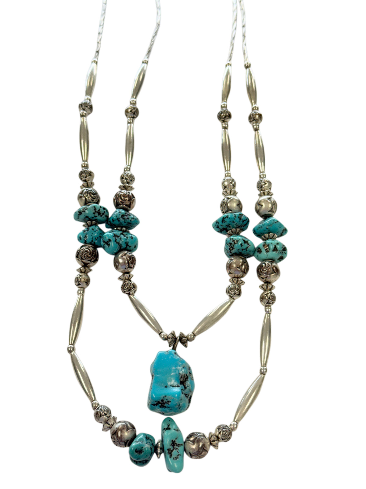 Silver & Turquoise Statement Necklace