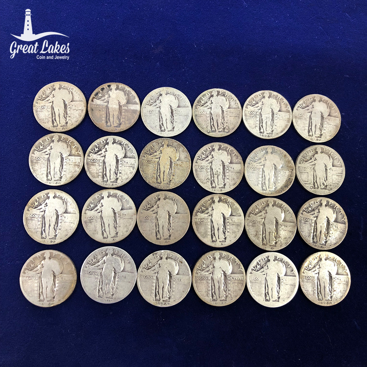 $6 FV 90% Standing Liberty Quarters (Slicks)