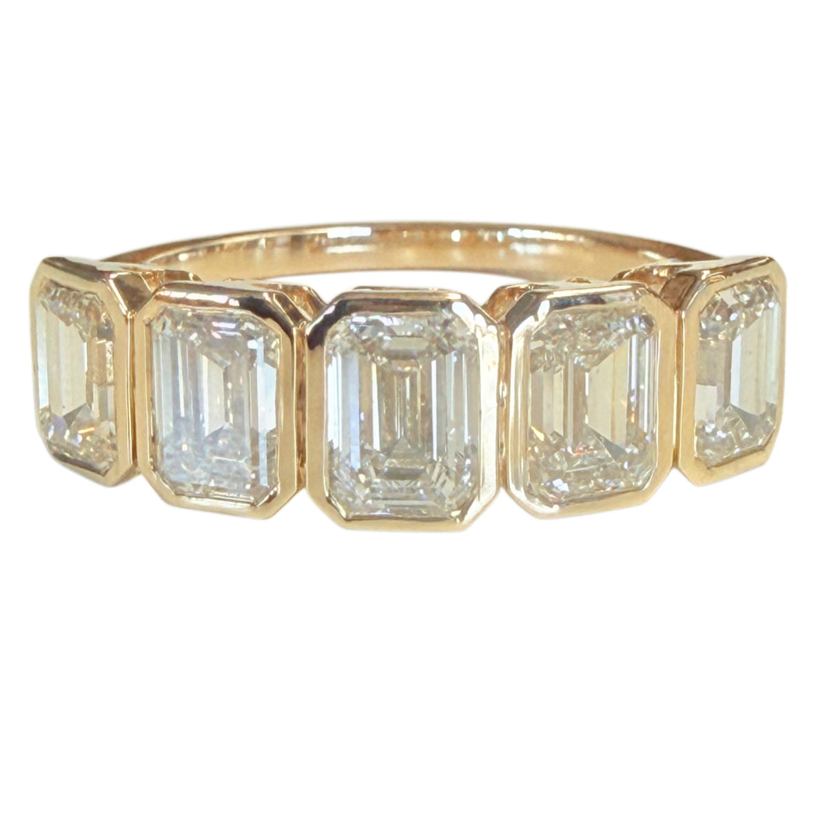 14k Yellow Gold Five Stone Diamond Ring