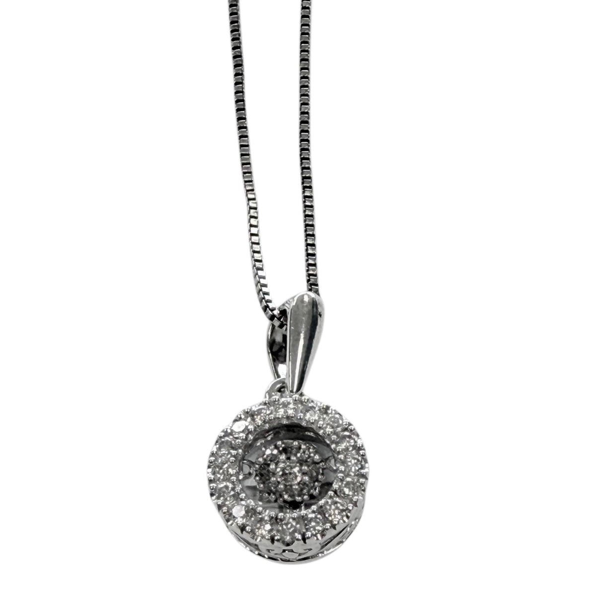 Silver & Floating Diamond Necklace