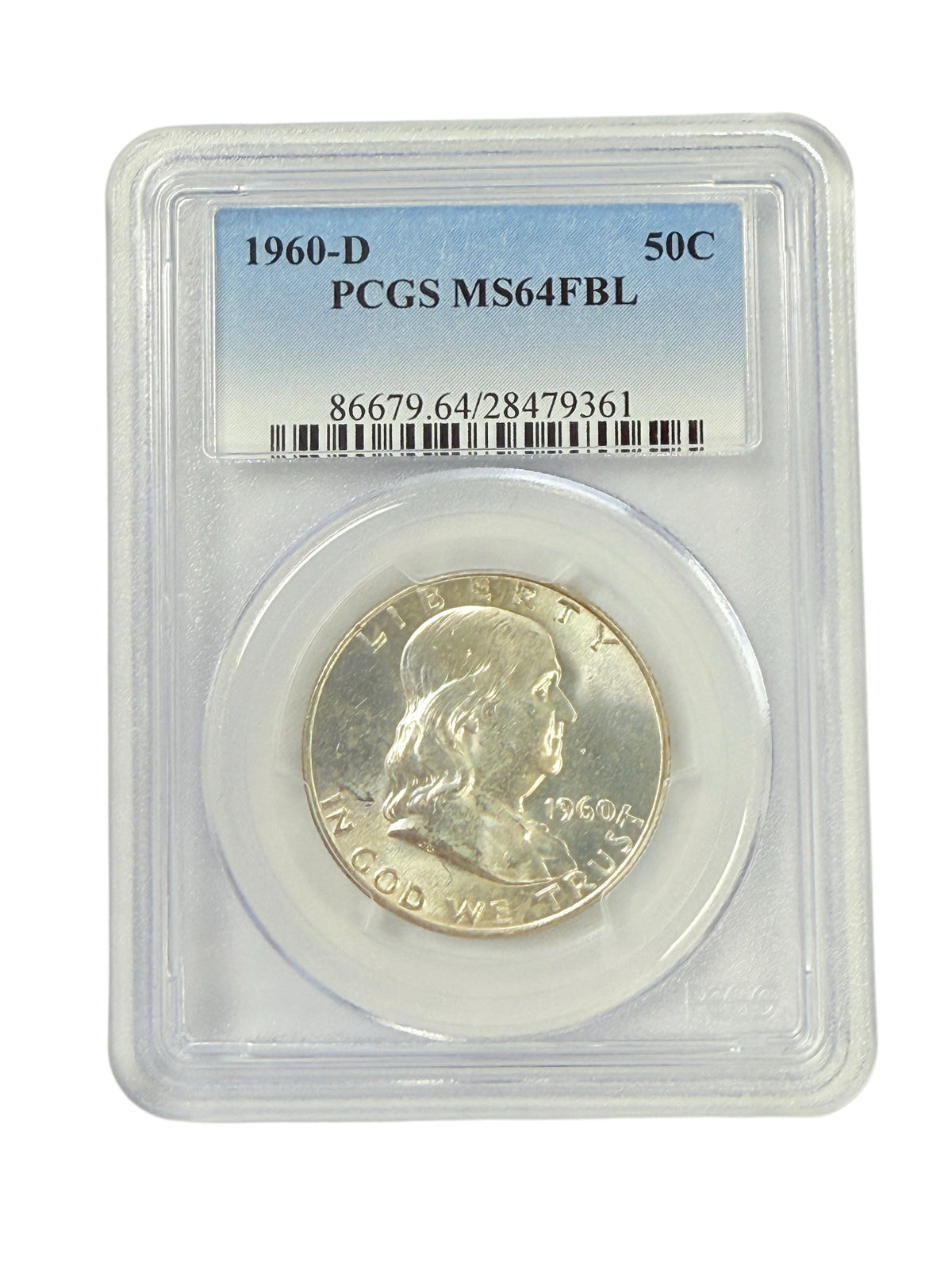 1960-D Franklin Half Dollar PCGS MS64FBL