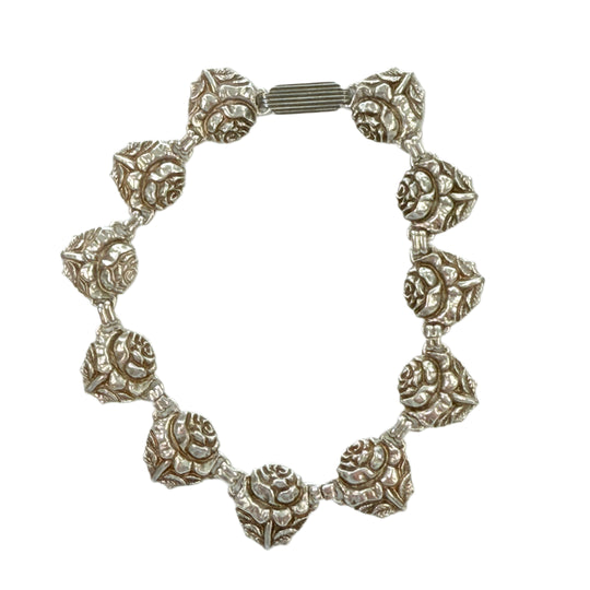 Silver Rose Bracelet