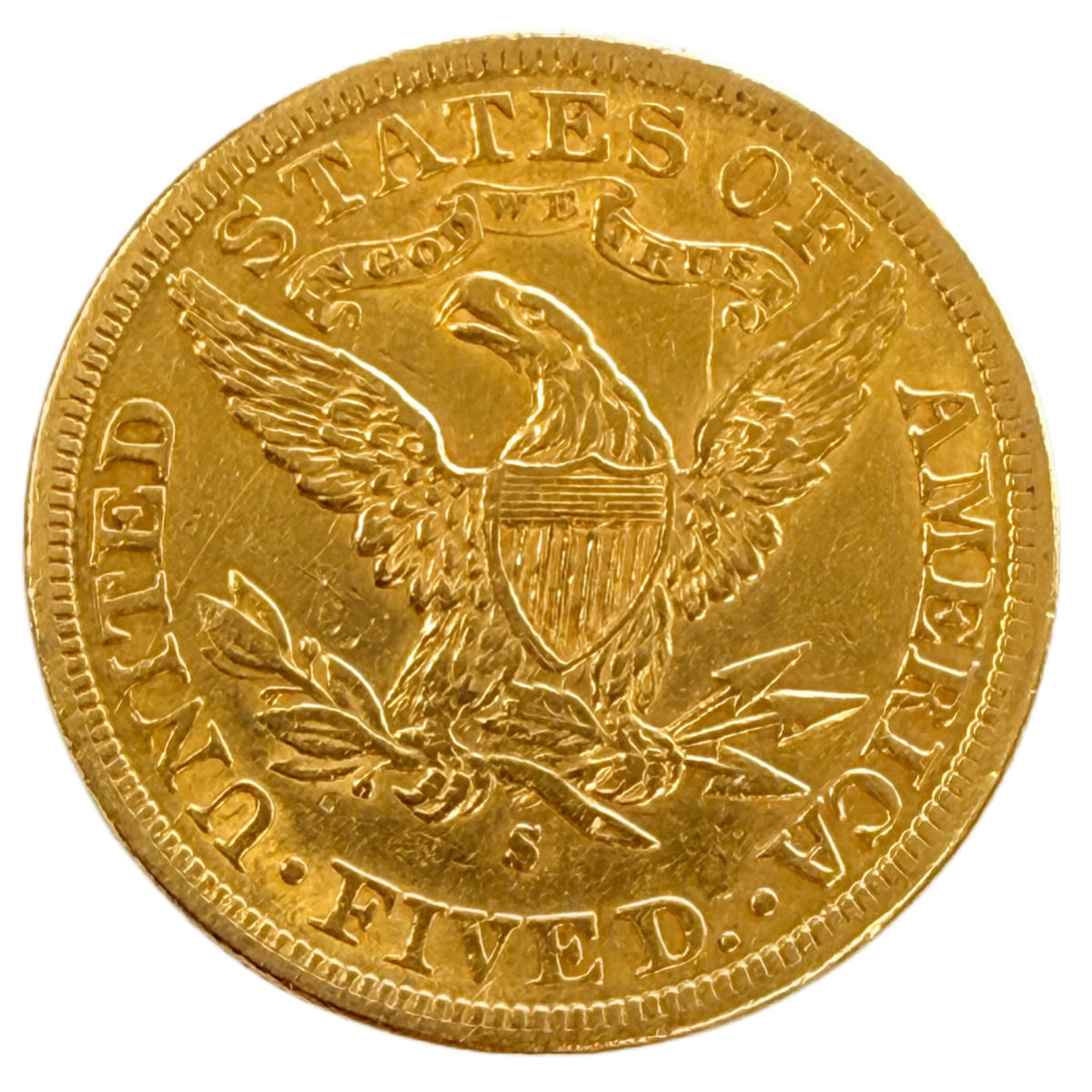 1886-S $5 Liberty Gold Half Eagle (Low Premium)