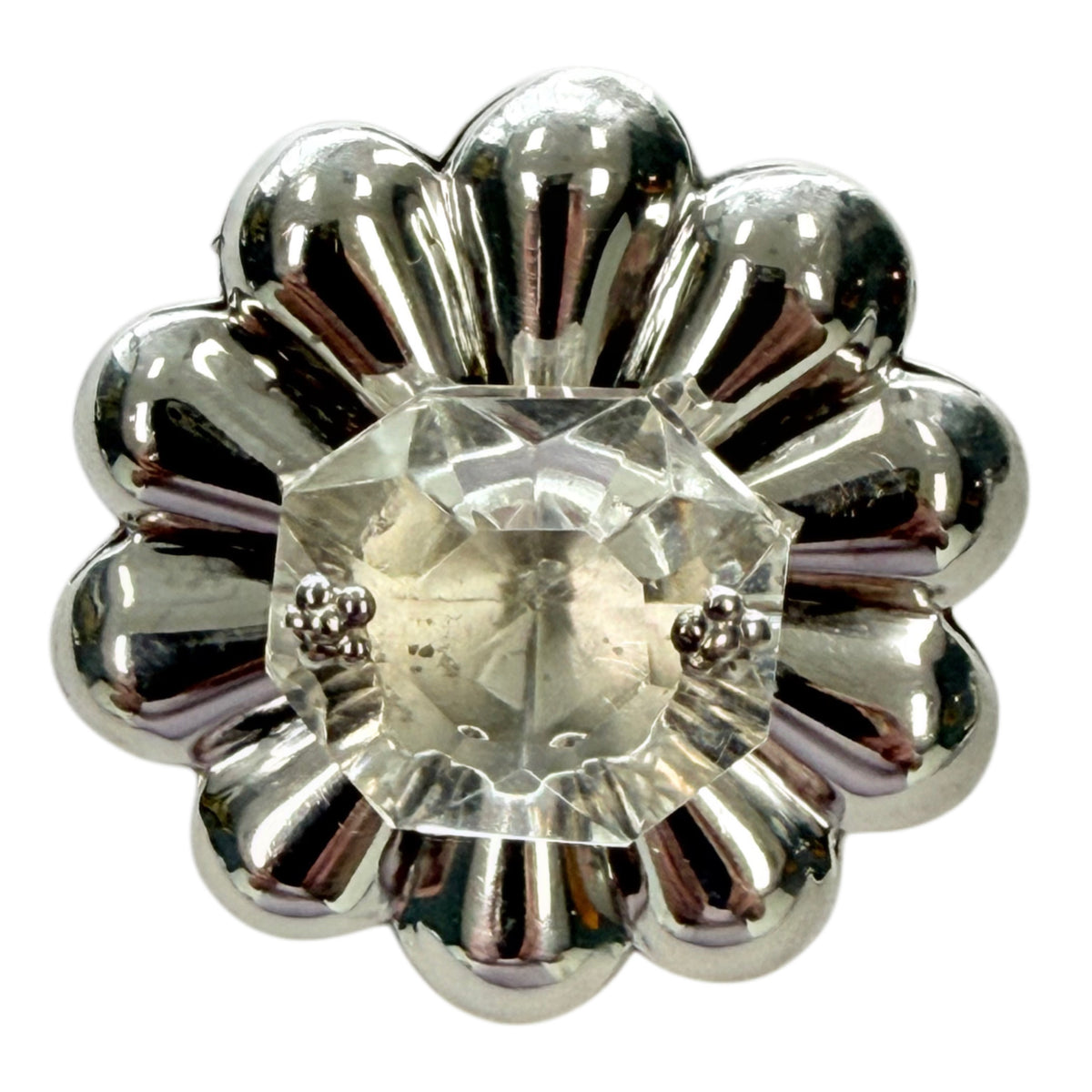 Silver Flower Pin