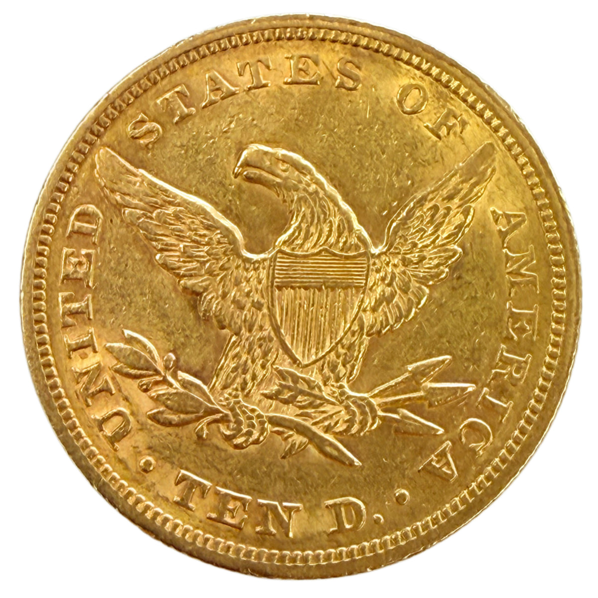1853 $10 Liberty Gold Eagle (AU Details)