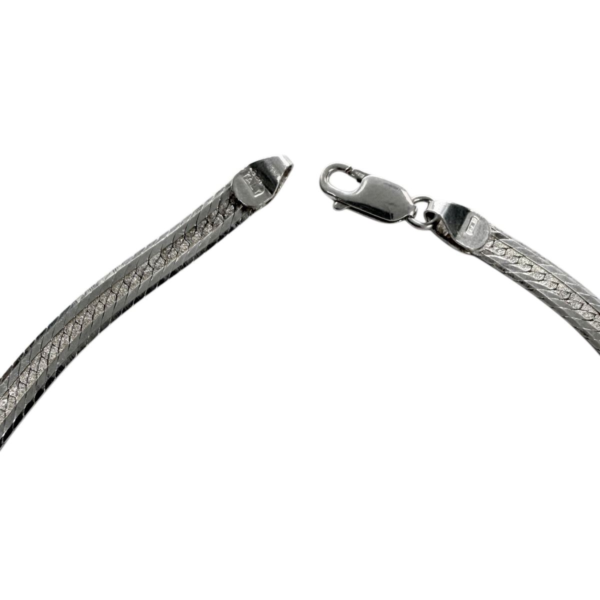 Silver Herringbone Necklace