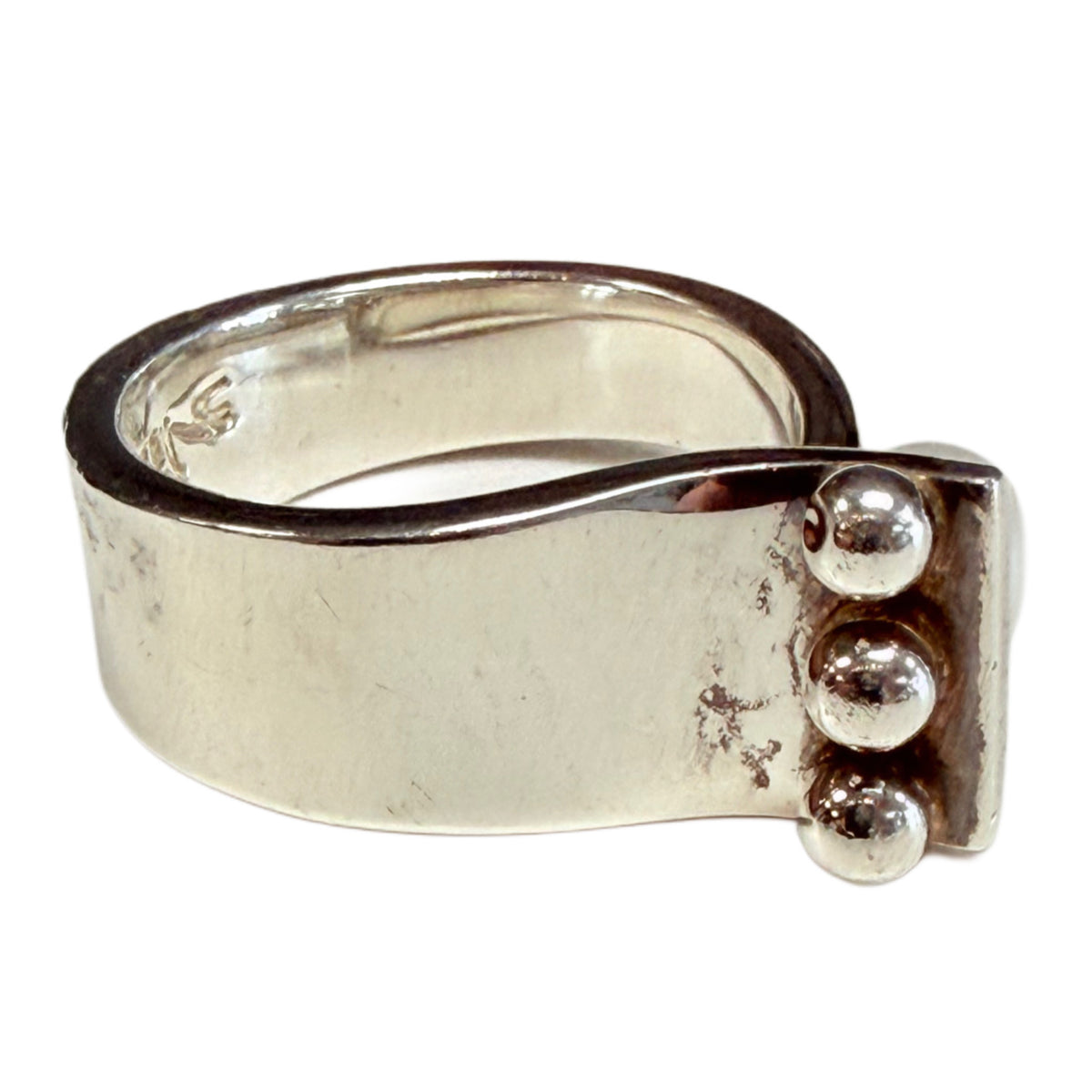 Silver & Faux Pearl Ring