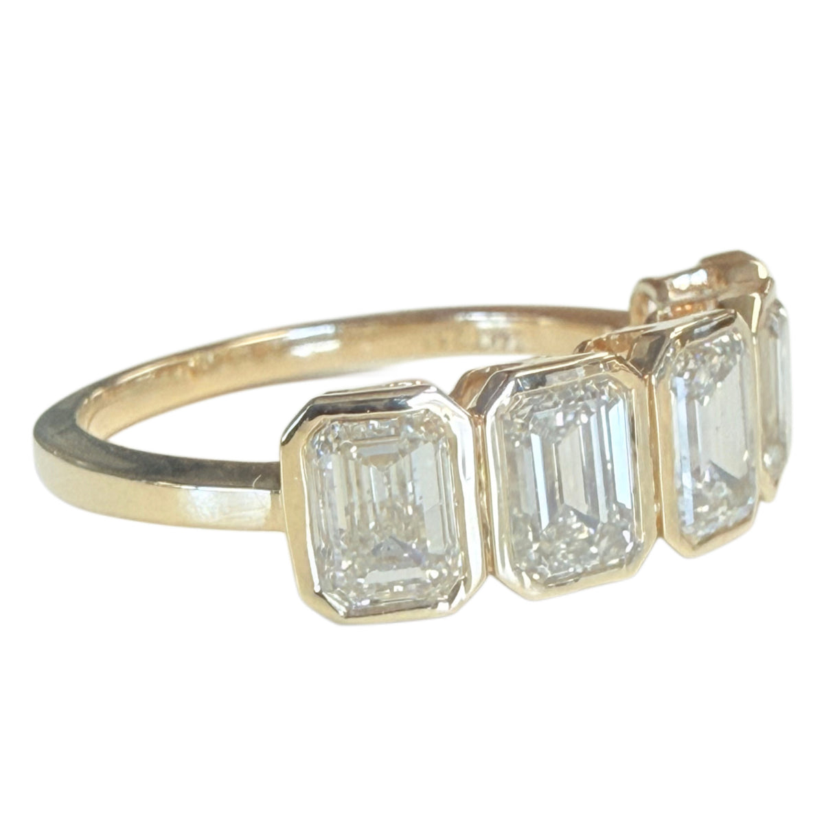 14k Yellow Gold Five Stone Diamond Ring