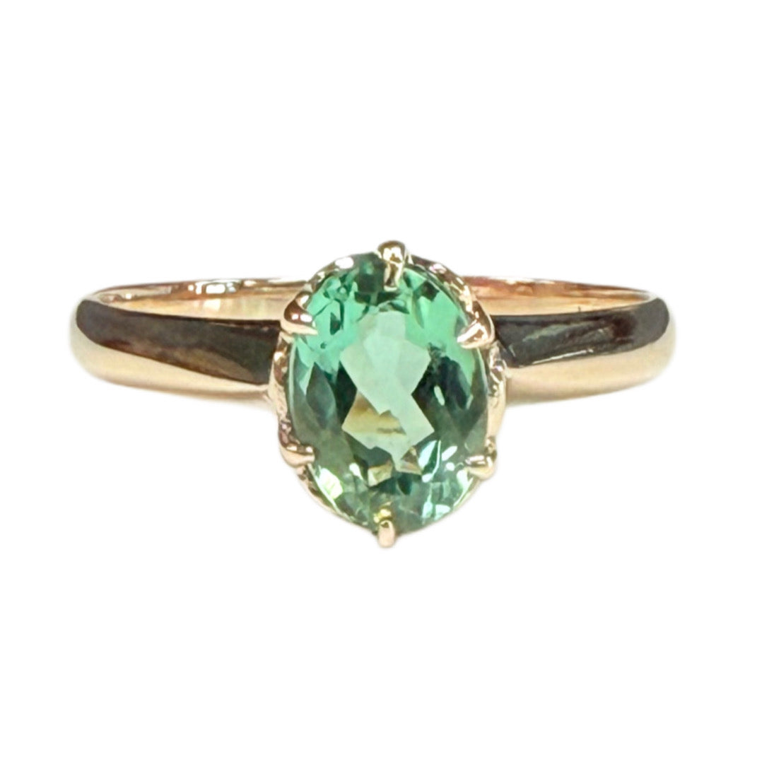 14k Gold & Green Tourmaline Ring