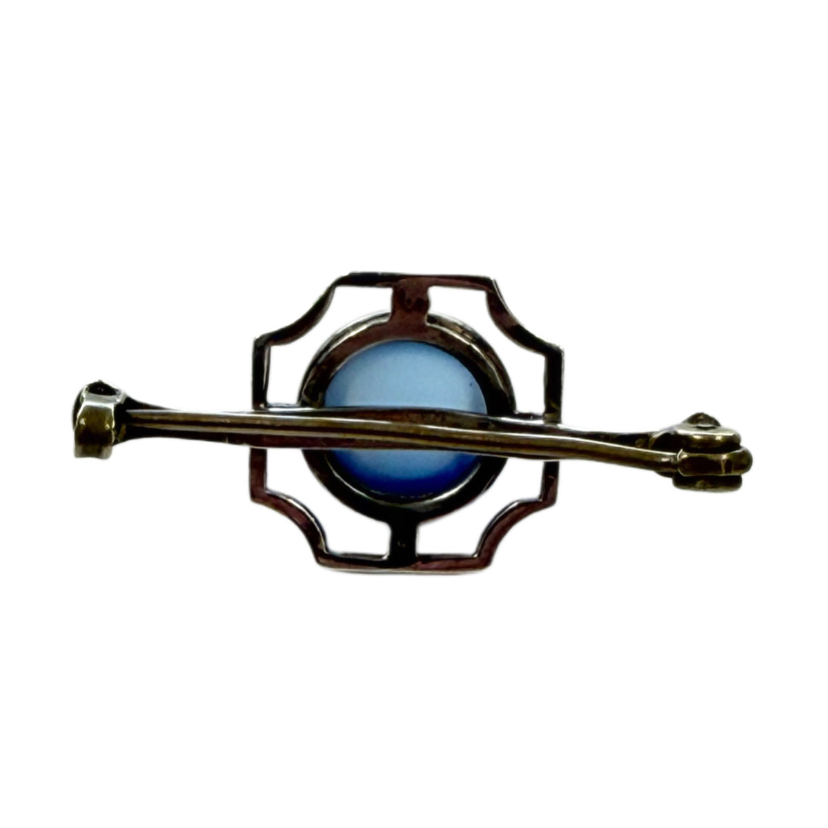 Silver & Blue Cat's Eye Pin