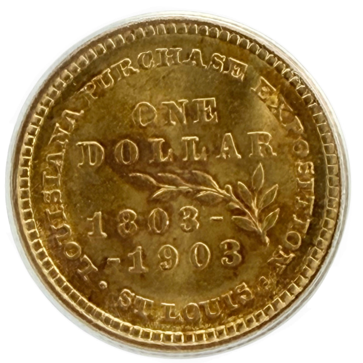 1903 Louisiana Purchase Jefferson $1 Commemorative Gold Coin PCGS MS66