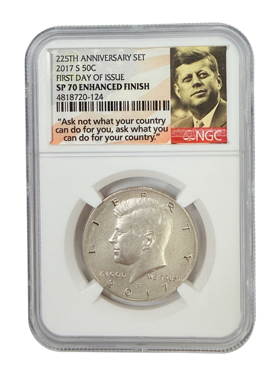 2017-S Kennedy Half Dollar NGC SP70 Enhanced Finish FDoI