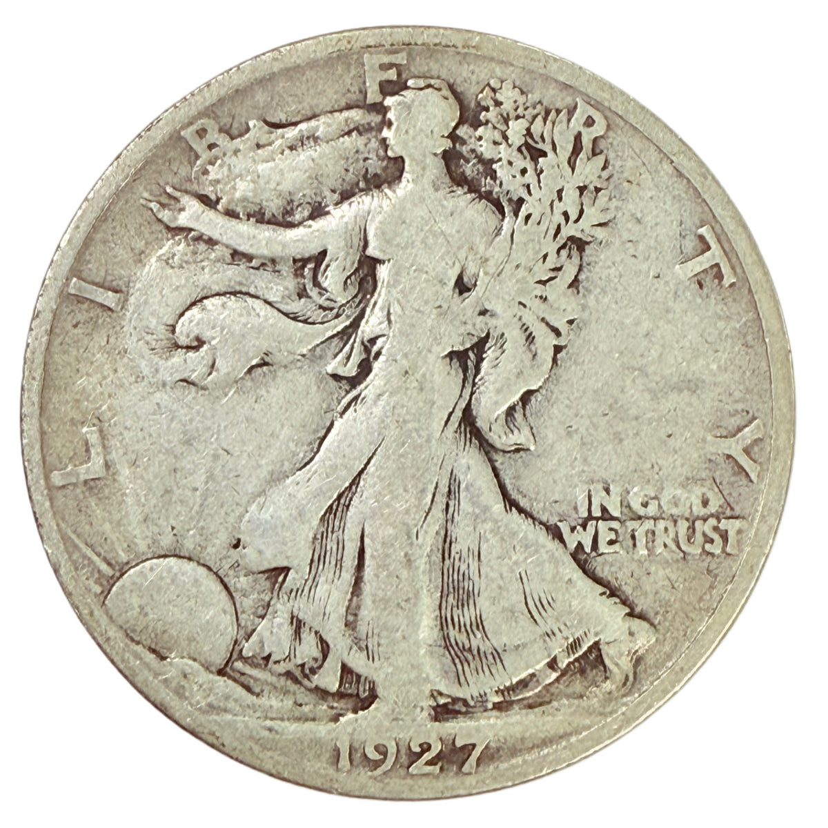 1927-S Walking Liberty Half Dollar (VG)