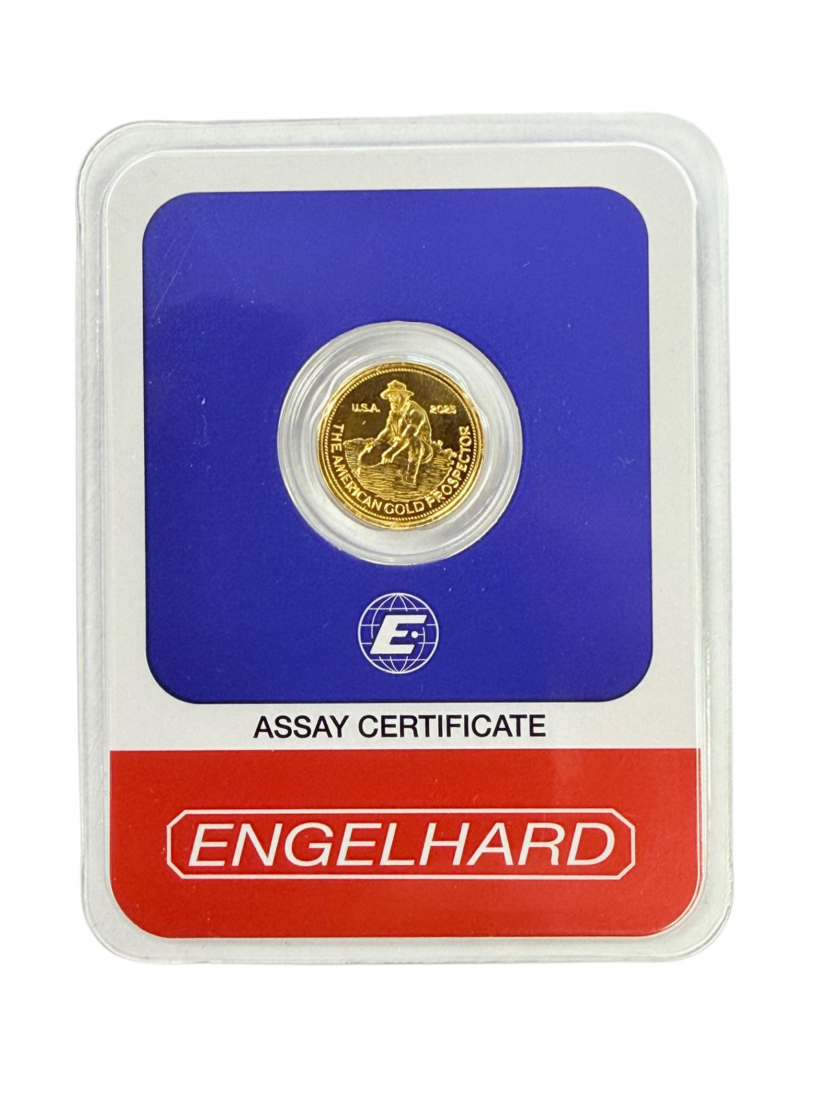 Engelhard 2025 1/10th oz Gold Prospector Round (In Assay)