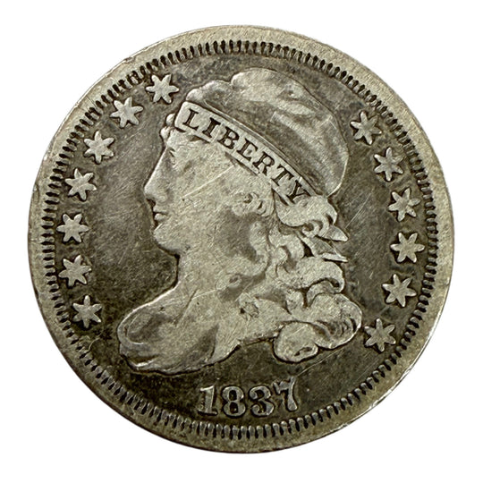 1837 Capped Bust Dime (F)