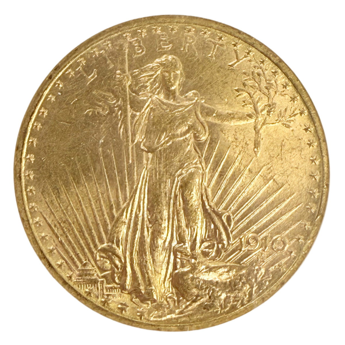 1910 $20 Saint Gaudens Liberty Gold Double Eagle NGC MS62