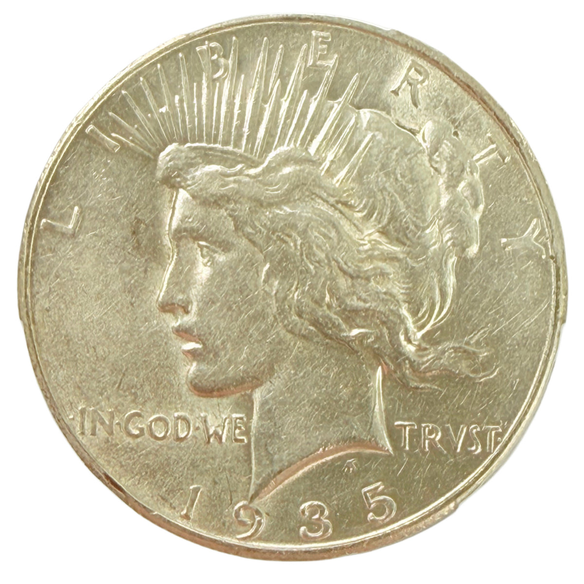 1935-S Peace Silver Dollar PCGS AU50