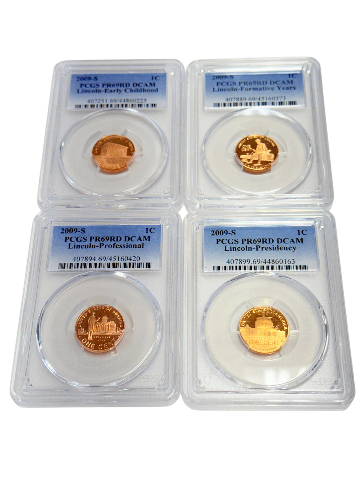 2009-S 4 Pc Lincoln Bicentennial Proof Set PCGS PR69 DCAM