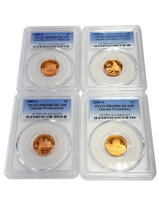 2009-S 4 Pc Lincoln Bicentennial Proof Set PCGS PR69 DCAM