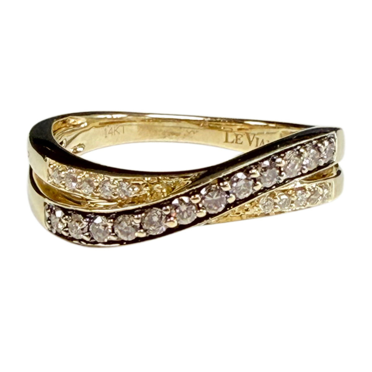 Levian 14k Chocolate & White Diamond Anniversary Ring