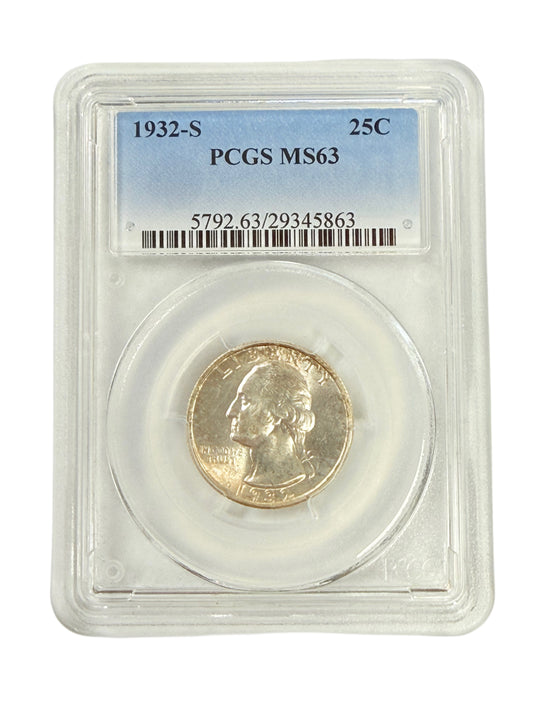 1932-S Washington Quarter PCGS MS63
