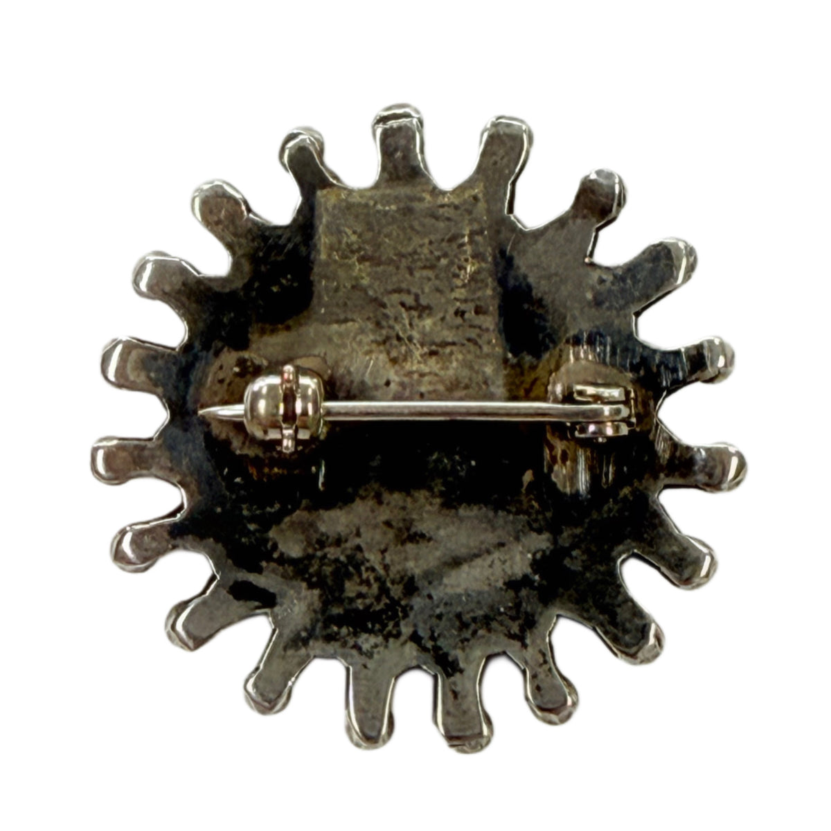 Silver & Turquoise Sunburst Pin