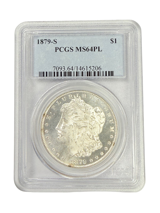 1879-S Morgan Silver Dollar PCGS MS64PL