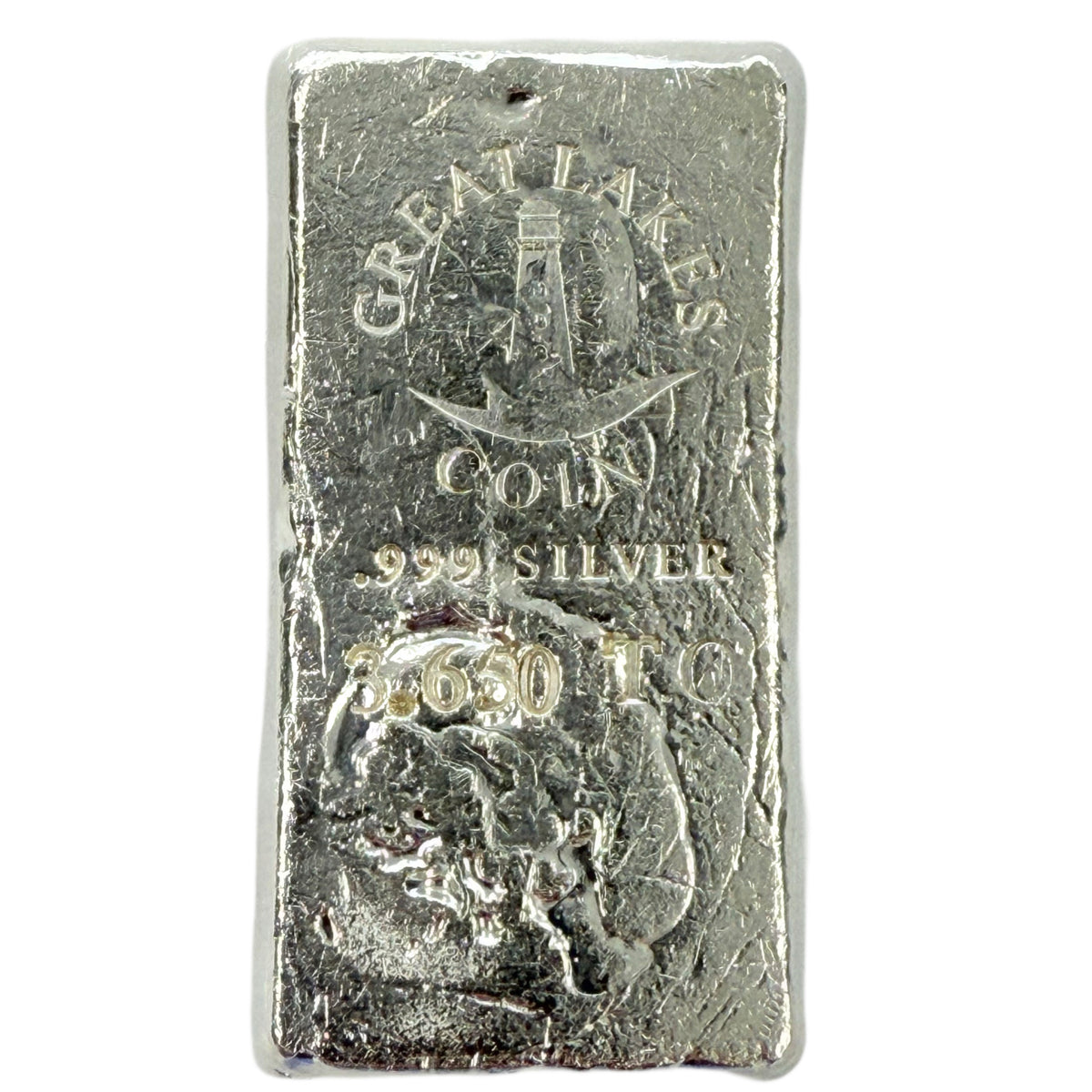 GLC 3.650 oz Hand Poured Silver Bar  (Secondary)