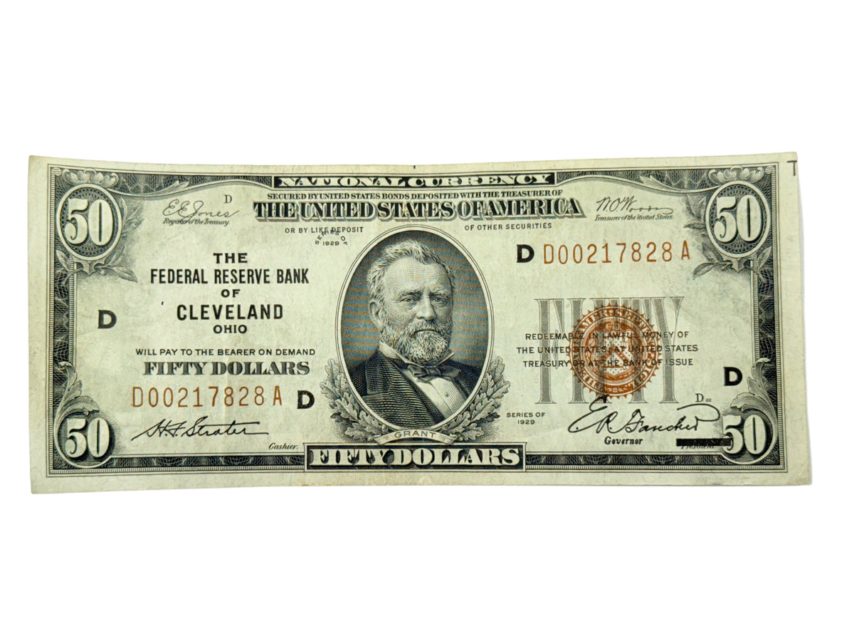 FR.1880-D 1929 $50 Federal Reserve Bank Note Cleveland (VF)