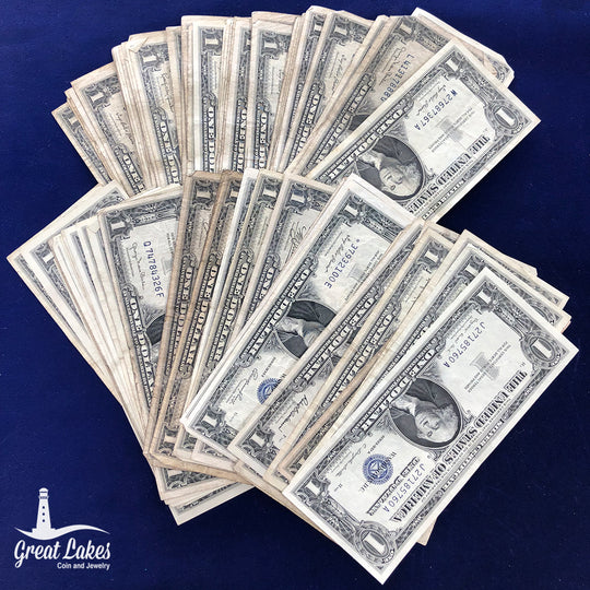 Lot of 88 $1 Silver Certificates VG - XF
