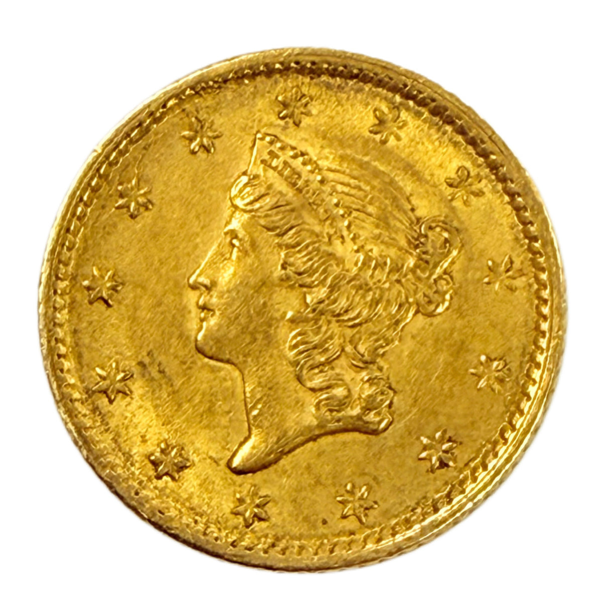 1853 $1 Liberty Head Gold Dollar (XF)