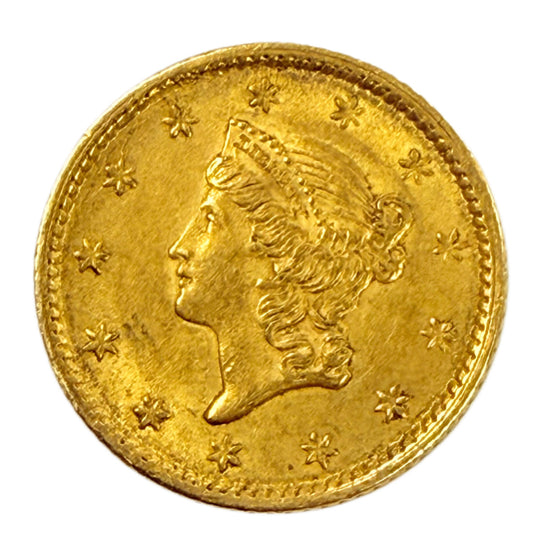 1853 $1 Liberty Head Gold Dollar (XF)