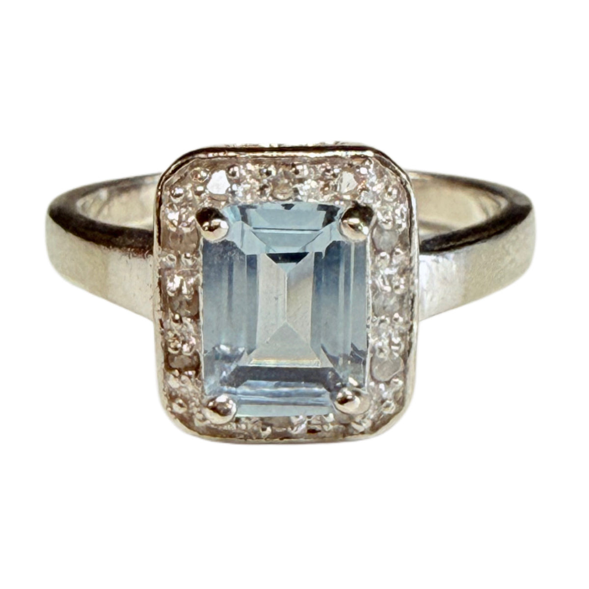 Silver & Aquamarine Ring