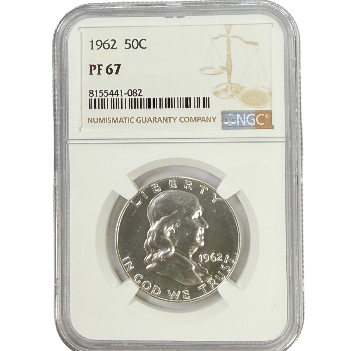 1962 Franklin Half Dollar NGC PF67