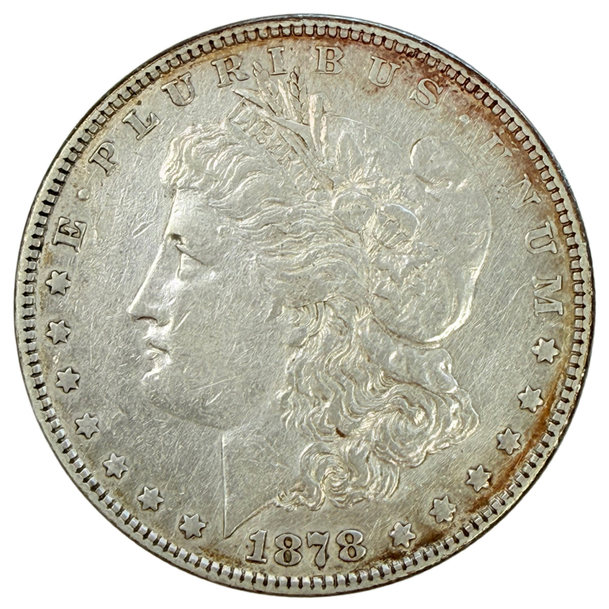 1878 7 Tail Feather Morgan Silver Dollar (XF)